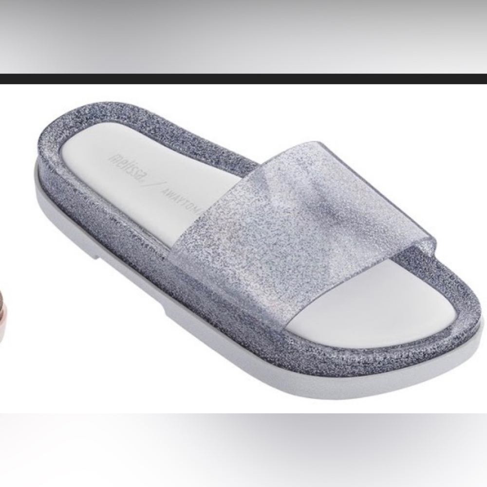 Melissa x Awaytomars Glitter Gray Sandal Slides